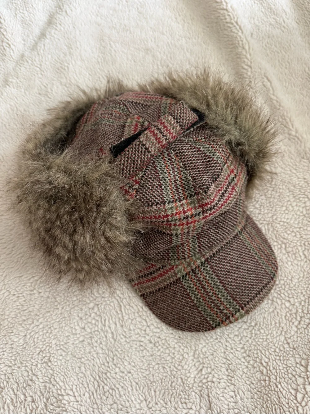 Goorin Bros Faux Fur Lined Plaid Trapper Hat